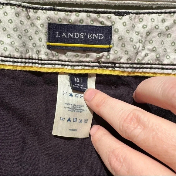 Lands End lined cargopants NWT navy blue size 18 Tall - Picture 3 of 6